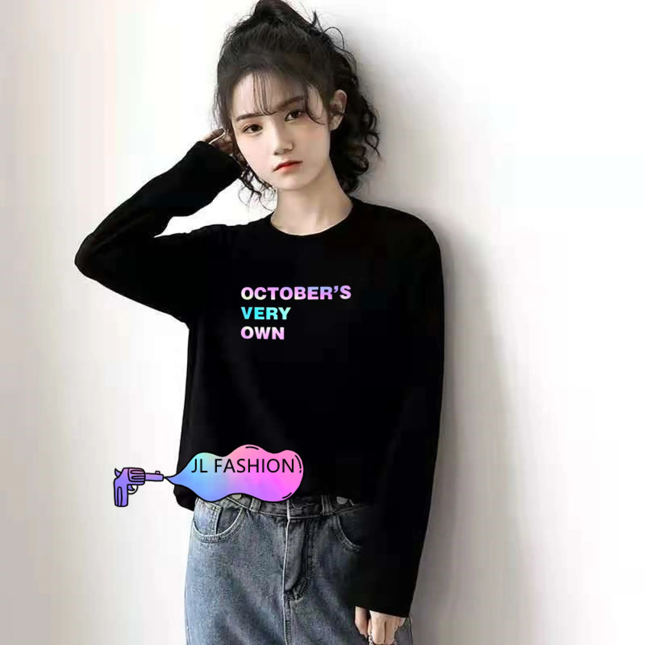 Glow In Dark Premium Sweater Atasan Lengan Panjang Big Size Kaos Reflectif October Lazada Indonesia