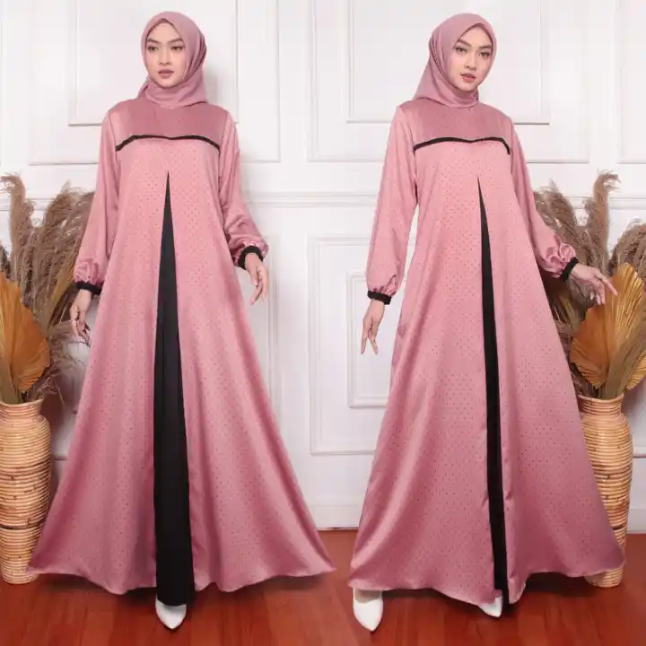 Gamis Fiona Desain Mewah Dan Modern Baju Gamis Wanita Pesta Fiona Mewah Gamis Renda Polos Wanita Lazada Indonesia