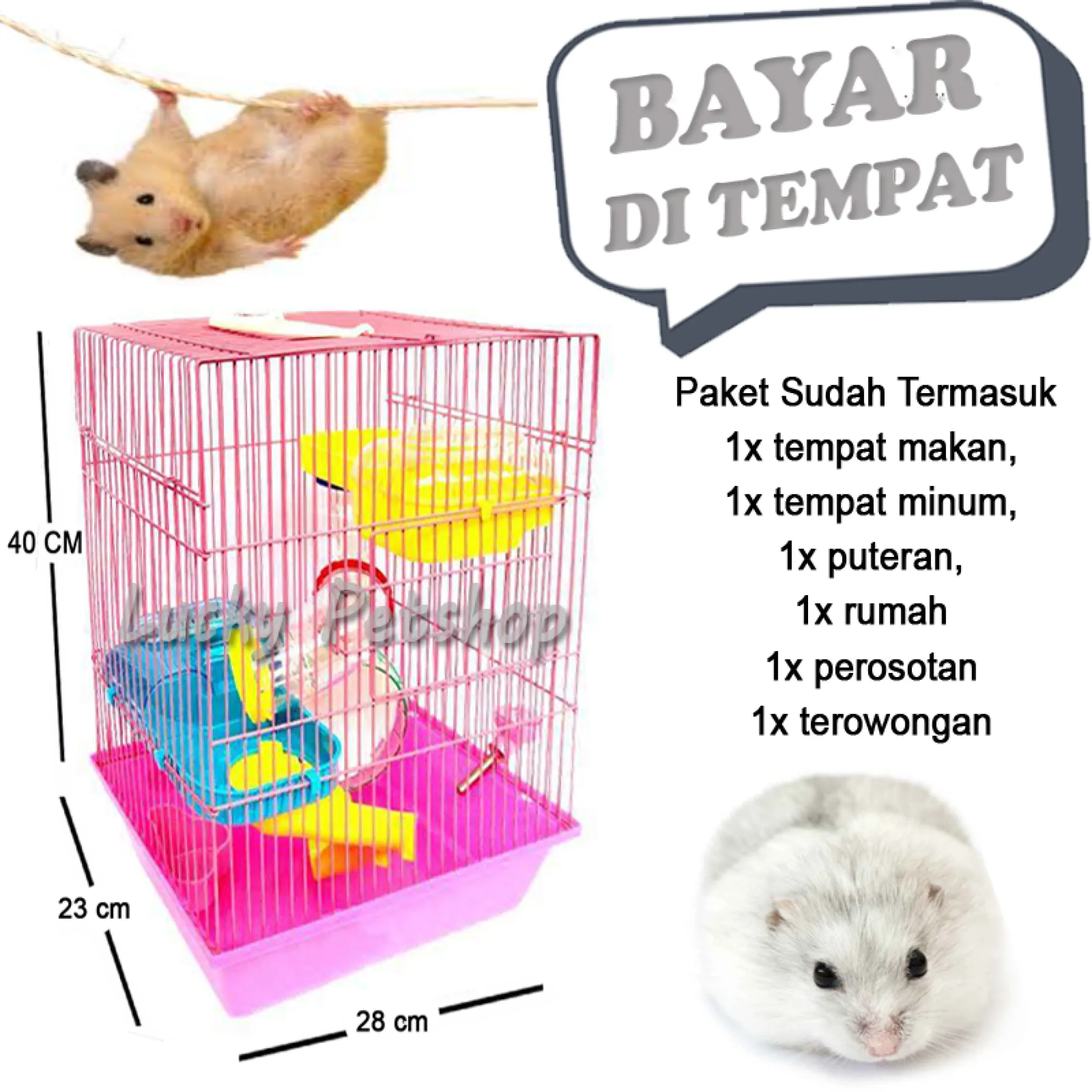 KANDANG HAMSTER BESAR HC 65 3 TINGKAT Lazada Indonesia