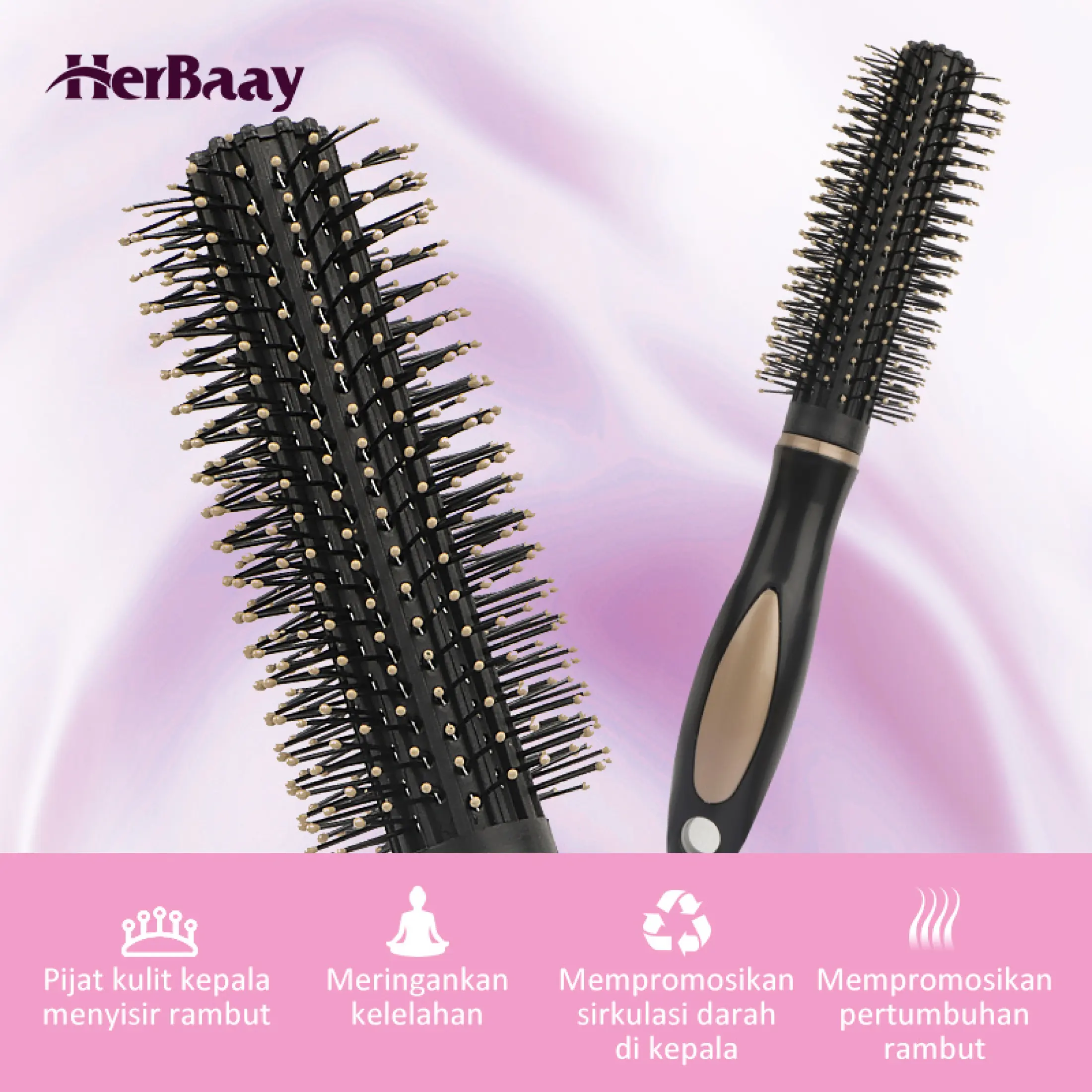 Herbaay Sikat Rambut Curling Comb Sisir Rambut Untuk Kepala Dan Kulit Kepala Rambut Alat Perawatan Rambut Sikat Anti Rontok Hair Style Comb Salon Kecantikan Rambut Wanita Lazada Indonesia