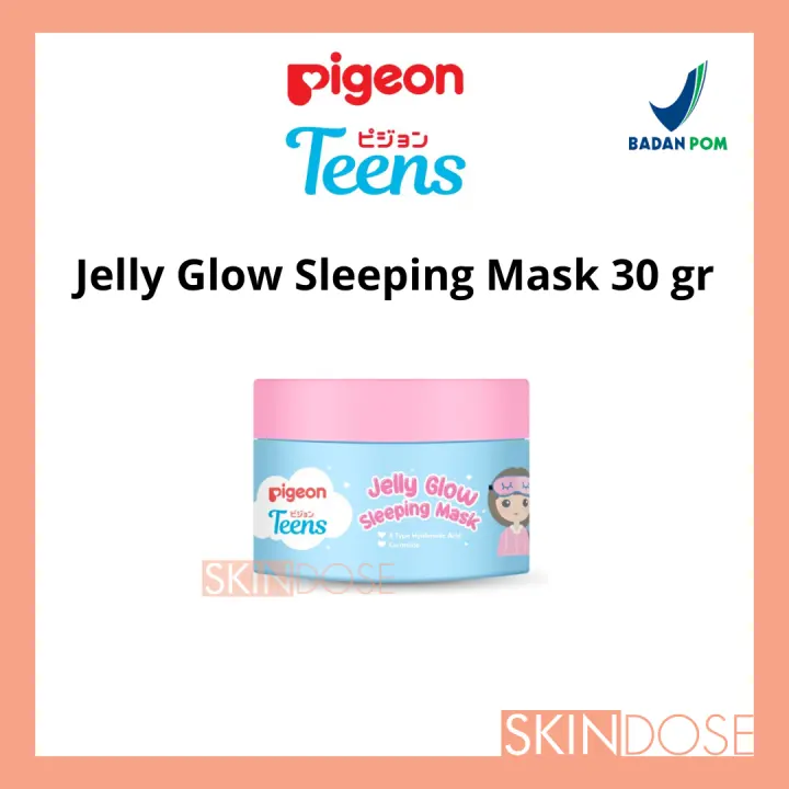 PIGEON TEENS JELLY GLOW SLEEPING MASK 30G | Sleeping Mask Remaja | Masker Tidur Tanpa Bilas