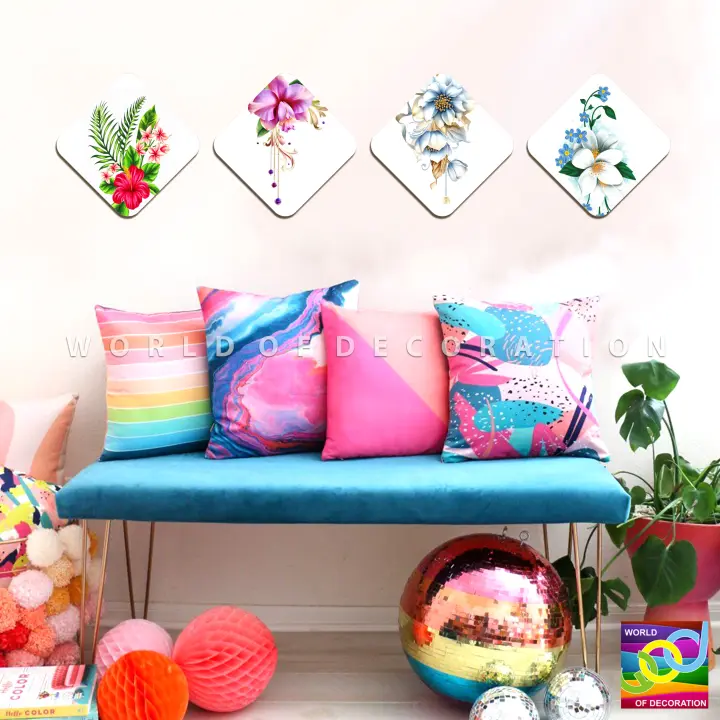 Walldecor Bunga 4 Pcs Hiasan Dinding Dekorasi Dinding Kamar Wall Decor Dekorasi Dinding Ruang Tamu 1 Set Hiasan Dinding Bunga Original By World Of Decoration Lazada Indonesia
