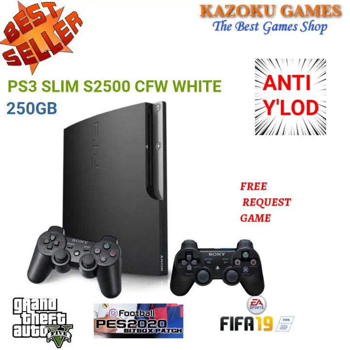 Ps3 Ps 3 Sony Playstation 3 Slim Seri 2500 Cfw Terbaru 250 Gb 2 Stick Free Game Anti Ylod Lazada Indonesia