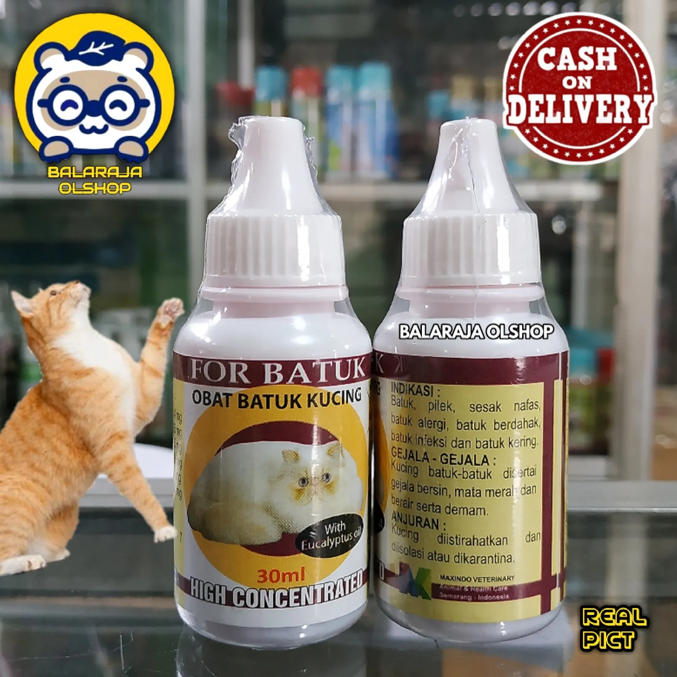 Obat Batuk Kucing Sakit Pernafasan Flu Dan Pilek - For Batuk 30 Ml -
kucing batuk dan berkahak