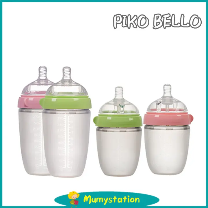 Piko Bello Botol Silikon Bayi Bayi Botol Susu Dengan Sedotan Lazada Indonesia