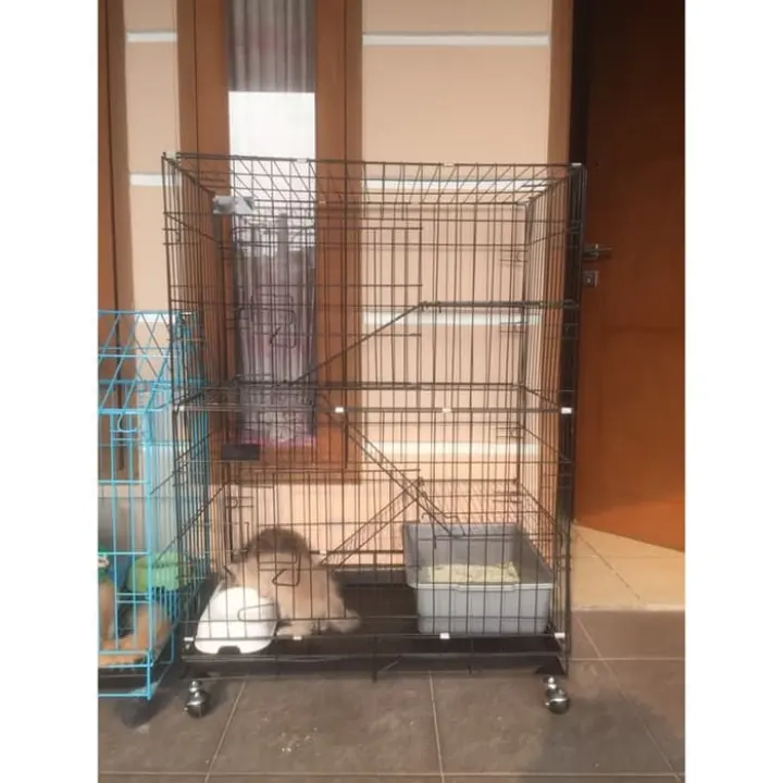 Kandang kucing tingkat 3 ukuran 76x46x100cm  Lazada Indonesia