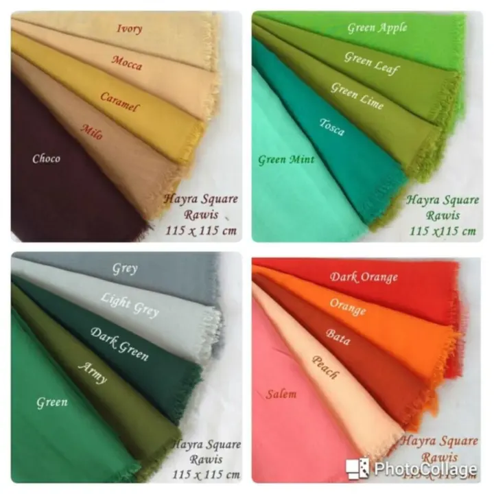 Kerudung Hijab Segi Empat Rawis Double Hycon Warna Grey Lazada Indonesia