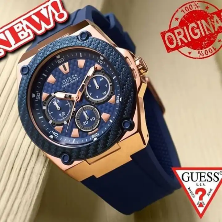 Jam Tangan Wanita Merk Guess Original Type W1094l2 Baterai Blue Lazada Indonesia