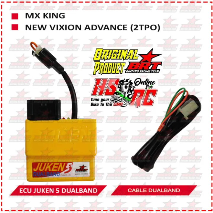ECU Juken 5 DUAL Band BRT Yamaha MX King New VIXION Advance NVA 2TPO ECU Racing MX King Harian Balap Drag Road Race Tune Up Bore Up Murah