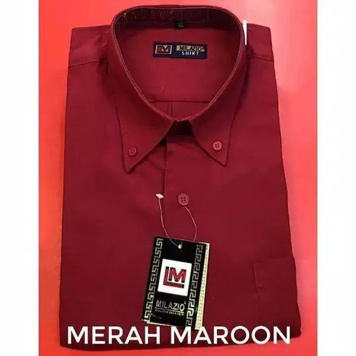 Kemeja Pria Warna Merah Maroon Polos Tersedia Lengan Panjang Dan Lengan Pendek Dan Paket Kemeja Dasi Lazada Indonesia