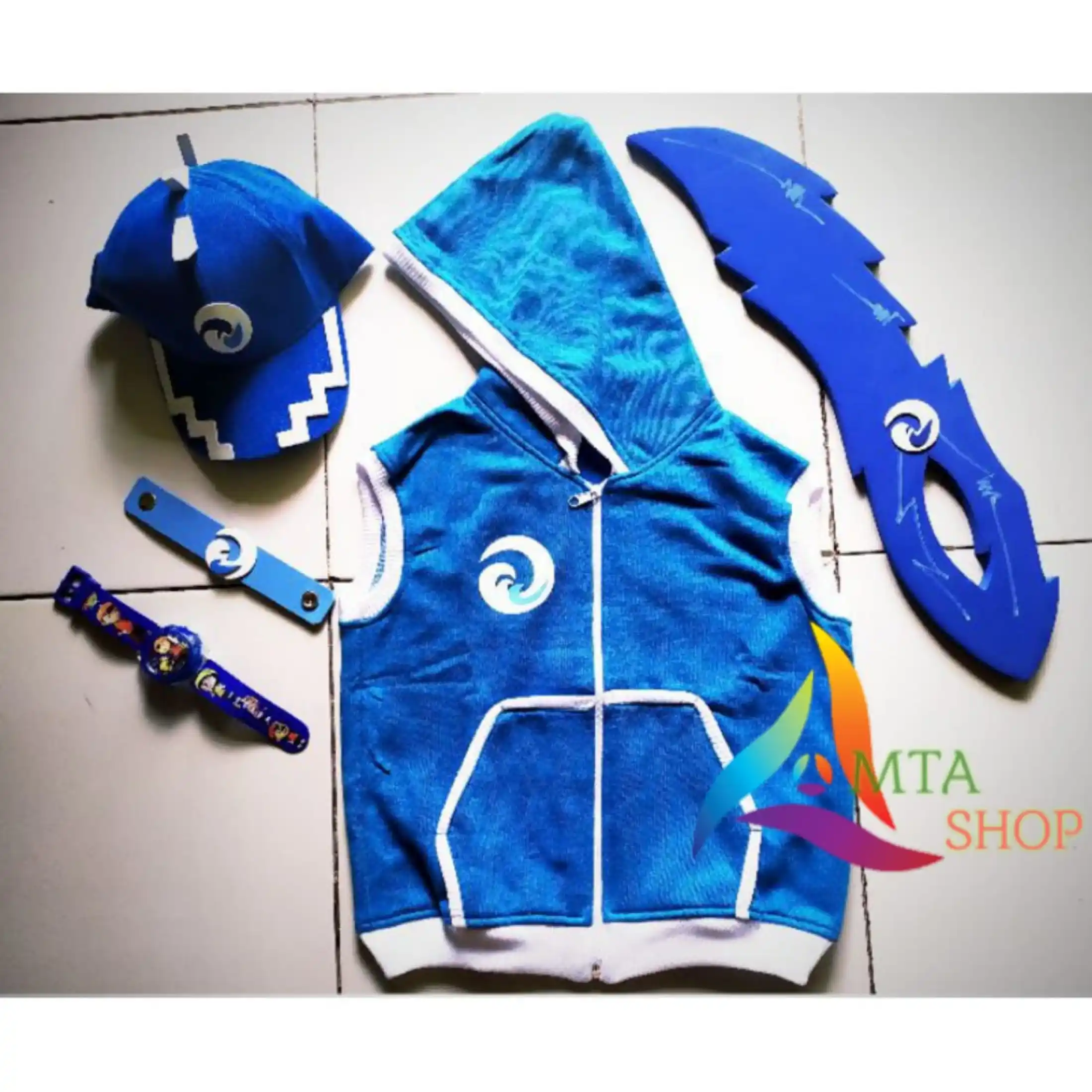 Topi Boboiboy Bordir Baju Jam Tangan Pedang Boboiboy Air Ice Galaxy Lazada Indonesia