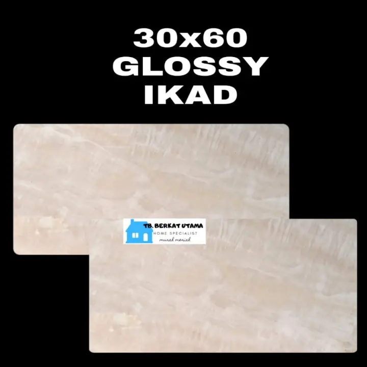 Keramik Dinding Kamar Mandi 30x60 Glossy Cream Beige Motif Marmer Lazada Indonesia