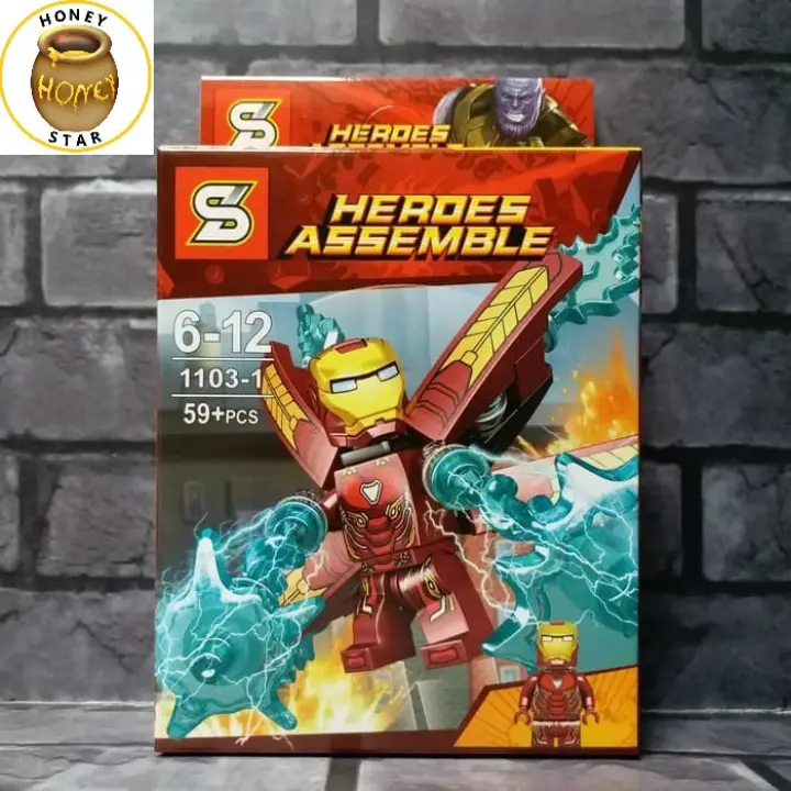 Lego Minifigure Iron Man Mark 50 Full Armor Honey Star Avengers Infinity War Bootleg Bnib Segel Lazada Indonesia