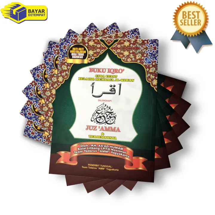 Buku Iqro Besar Cara Cepat Belajar Mengaji Jilid 1 Sampai Jilid 6 Dilengkapi Juzamma Juz Amma Ukuran 15x20 5cm Kertas Hvs Putih Cetak Warna Lazada Indonesia