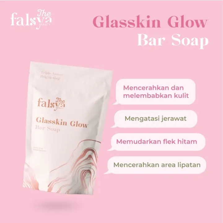 SABUN FALSYA BEAUTY GLASS SKIN GLOW BY THE FALSYA BEAUTY SABUN PEMUTIH