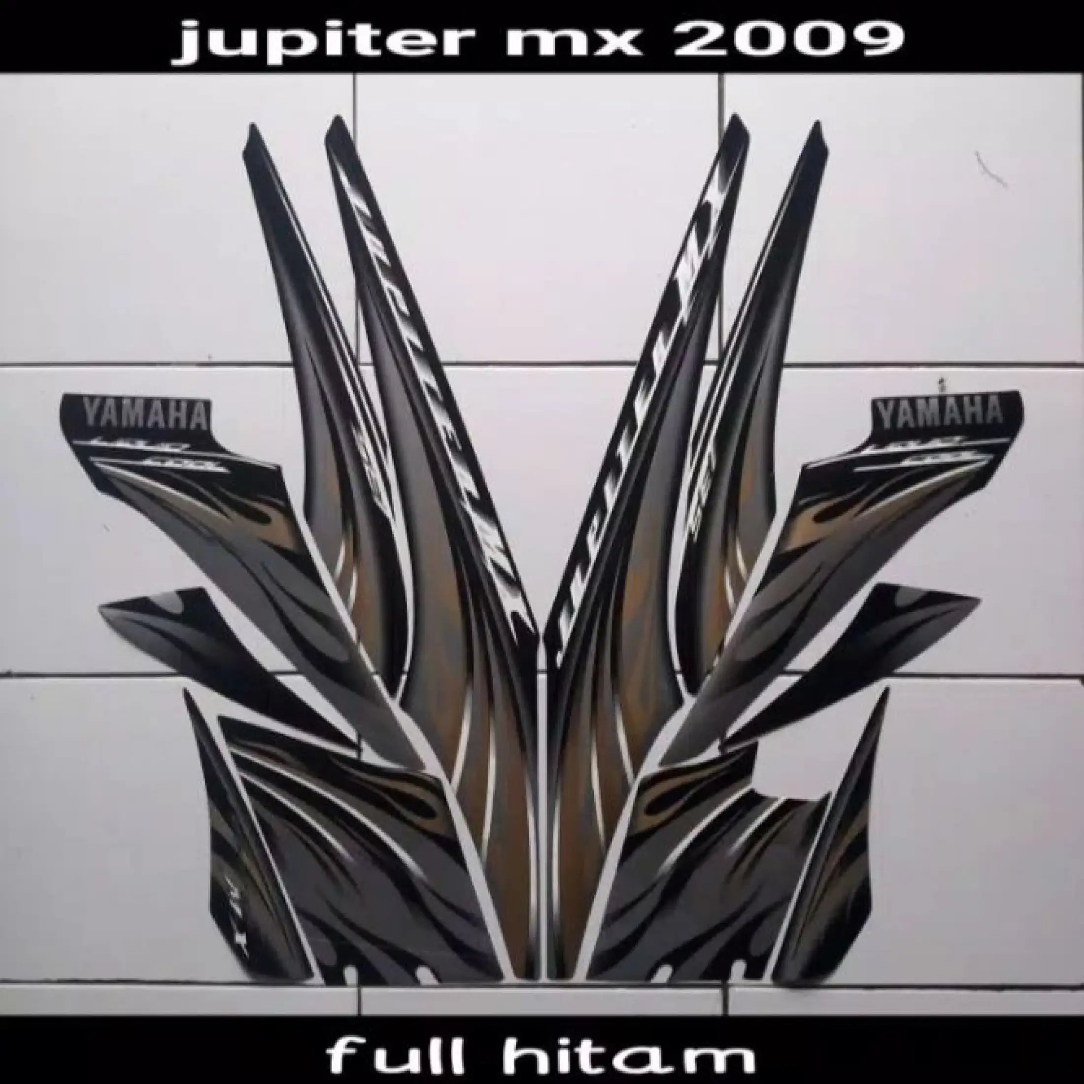 STIKER STRIPING LIS BODY MOTOR JUPITER MX LAMA 2009 2010 FULL HITAM Lazada Indonesia