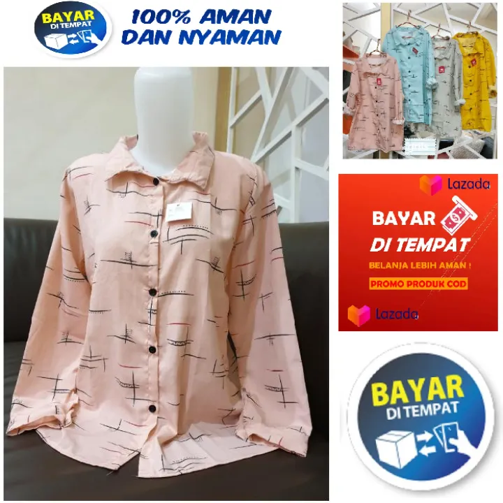 New Baju Kemeja Wanita Terbaru 2020 Lengan Panjang Model Korea Fashionable Kemeja Wanita Model Lazada Indonesia