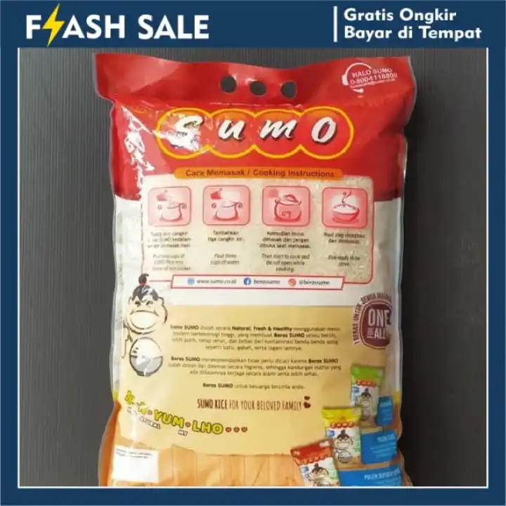 Sumo Beras Putih Pulen Sushi Sehat 5 Kg Kemasan Merah Lazada Indonesia