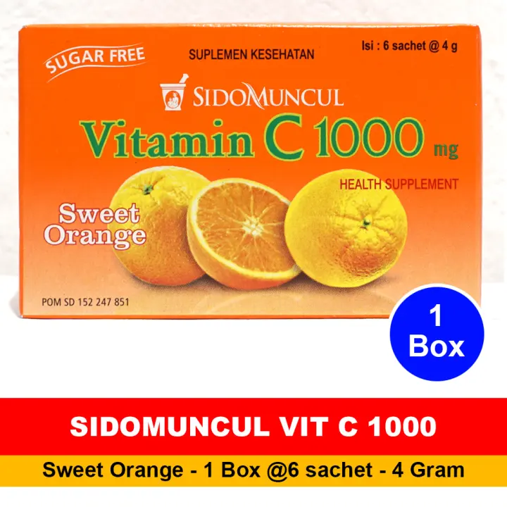 Vitamin C 1000 Mg Sidomuncul Pack Box Vitamin C Sidomuncul Orange Lazada Indonesia