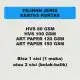 Cetak Brosur/Flyer Art Paper 150 GSM, Harga Per 10 Pcs atau Lembar, Free Design , Full Color, Ukuran A4, A5, A6, A7, dan 1/3 A4. 