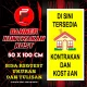 Banner Kontrakan / Banner Kost Kost / Spanduk Kontrakan Ukuran 50 x 100 cm. 
