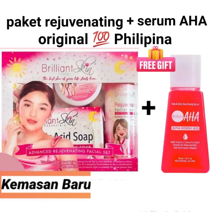 Brilliant Skin Rejuvenating Dengan Serum Paket Wajah Dengan Serum Serum Aha Brillian Brilliant Paket Wajah Dengan Serum Ori Lazada Indonesia