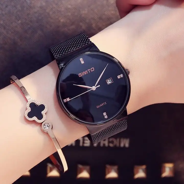 Gimto Jam Tangan Analog Wanita Gm218b Black Lazada Indonesia