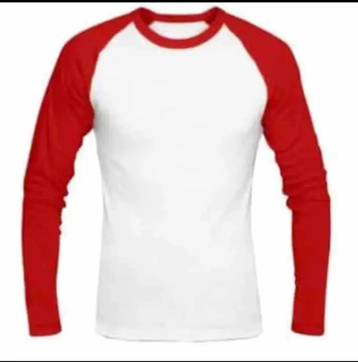 Raglan Polos Lengan Panjang Badan Putih Lengan Merah Cabe Mlxlxxl Unisex Lazada Indonesia