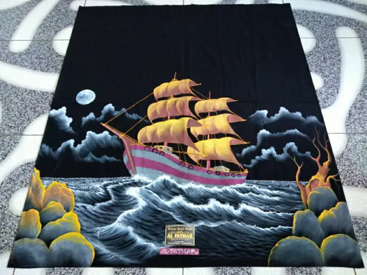Sarung Batik Lukis Motif Kapal 3d Sarung Dewasa Lazada Indonesia