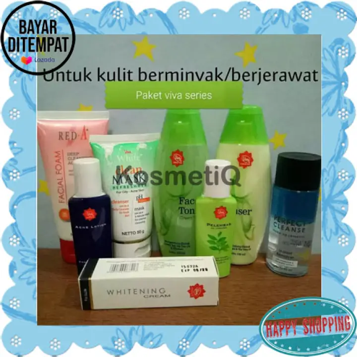 Paket Kosmetik Viva Untuk Kulit Berminyak Dan Berjerawat 8 In 1 Viva Clean Mask For Acne