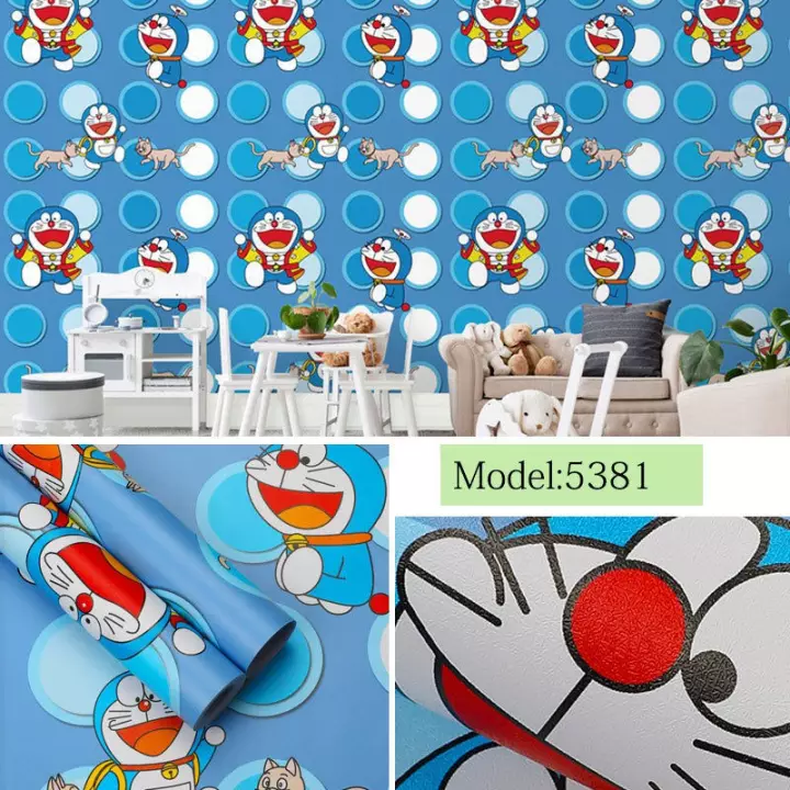 Stiker Dinding Murah Wallpaper Aksesoris Rumah Setiker Kamar Tidur Karakter Walpaper Sticker Doraemon Square Kotak Terlaris Lazada Indonesia