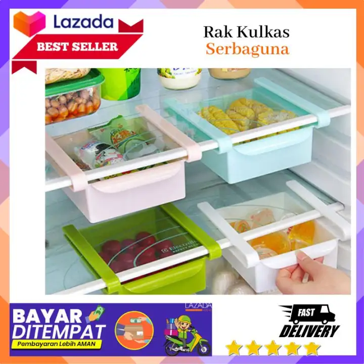 Rak Kulkas Serbaguna Rak Kulkas Multifungsi Rak Tambahan Kulkas Multifunction Aksesoris Lemari Es Lazada Indonesia