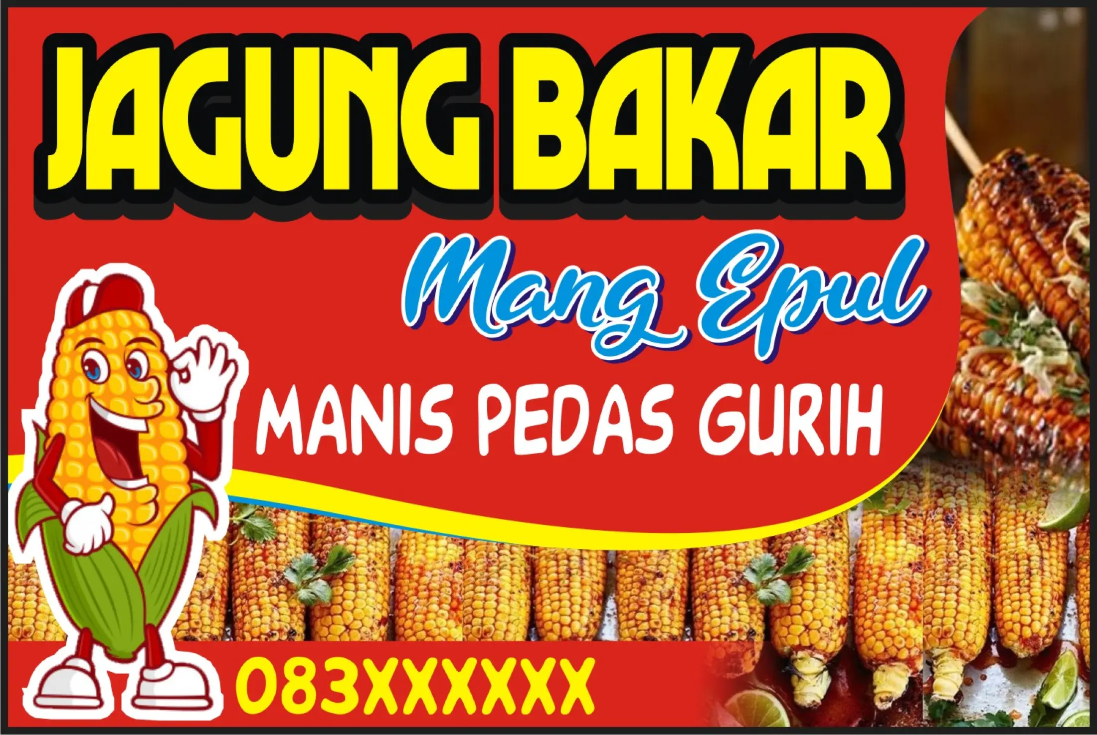 Banner Jual Jagung Bakar Spanduk Jagung Bakar Banner Jagung Bakar Lazada Indonesia