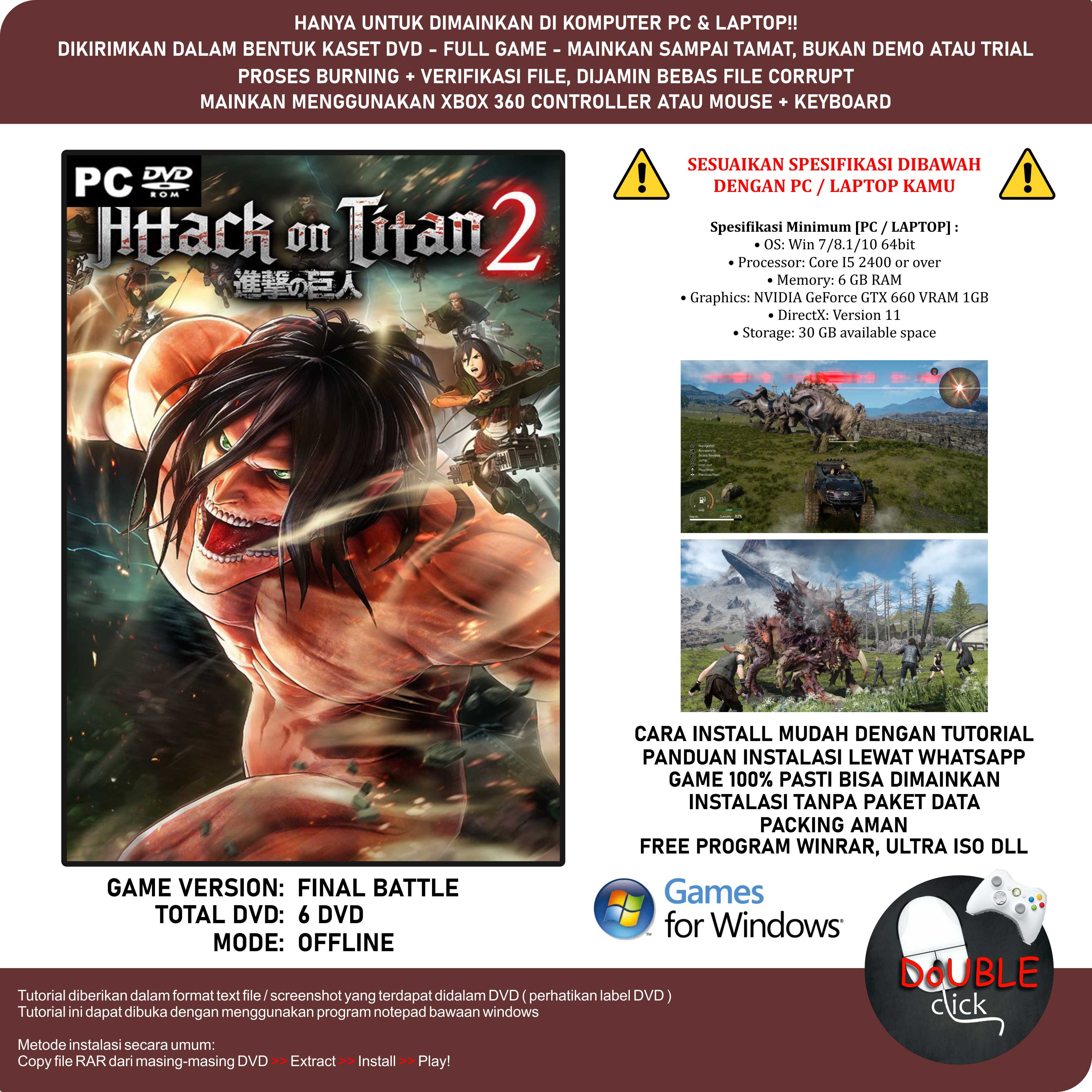 attack on titan 2 game pc