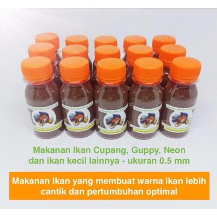 Bayar Ditempat Makanan Ikan Cupang Dan Guppy Ukuran 0 5mm Sesuai Ukuran Mulut Ikan Makanan Ikan
