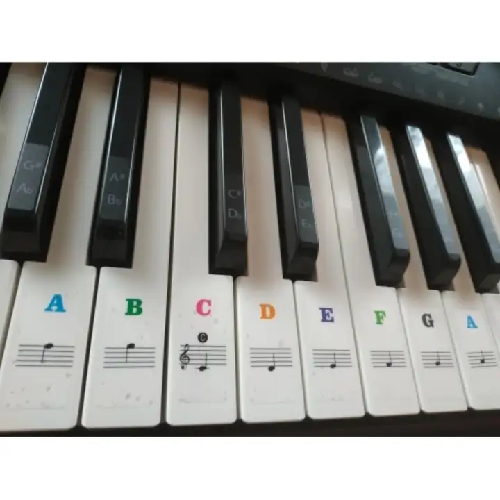 Stiker Piano Keyboard Untuk Tutsnya Memudahkan Belajar Piano Atau Keyboard Lazada Indonesia