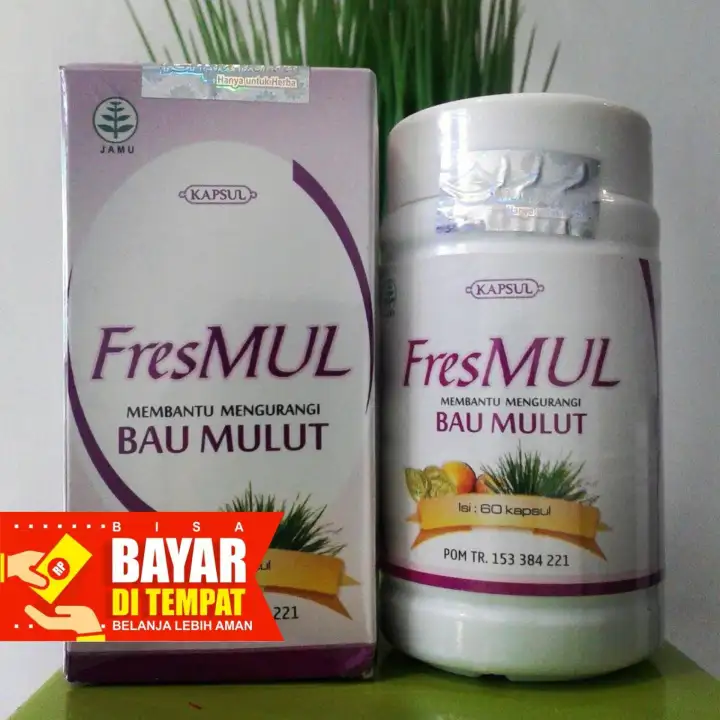 Obat herbal ampuh atasi bau mulut tidak sedap alami herbal FresMul Original  Griya Herbal 60 Kapsul | Lazada Indonesia