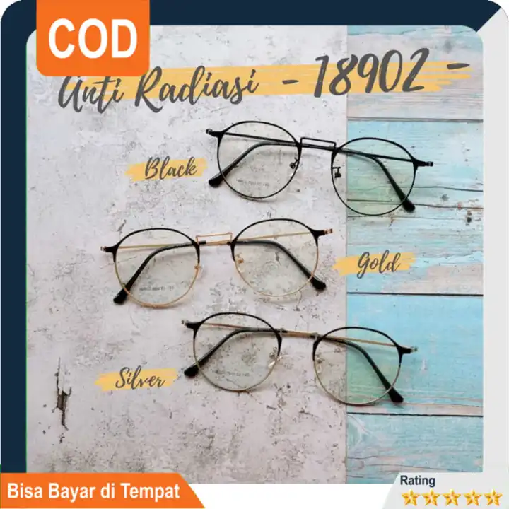 Promo!Bisa COD!👍✔️ KACAMATA ANTIRADIASI Metal Retro Vintage 