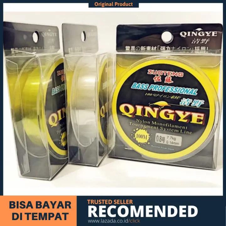 Senar Pancing Qingye 100 Meter Clear Warna Putih Dan Kuning Hijau Senar Mancing Kuat Tenggelam Tali Pancing Ikan Sungai Laut Galatama Lele Ikan Mas Lazada Indonesia