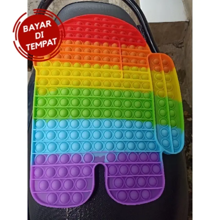 Mainan Pop It Jumbo Rainbow Among Us Pop It Besar Fidget Sensorik Viral Pop It Viral Terlaris Lazada Indonesia