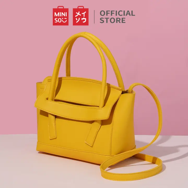 Miniso Tas Jinjing Handbag Tas Bahu Wanita Polos Medium Ukuran Sedang Shoulder Bag Selempang Gaya Korea