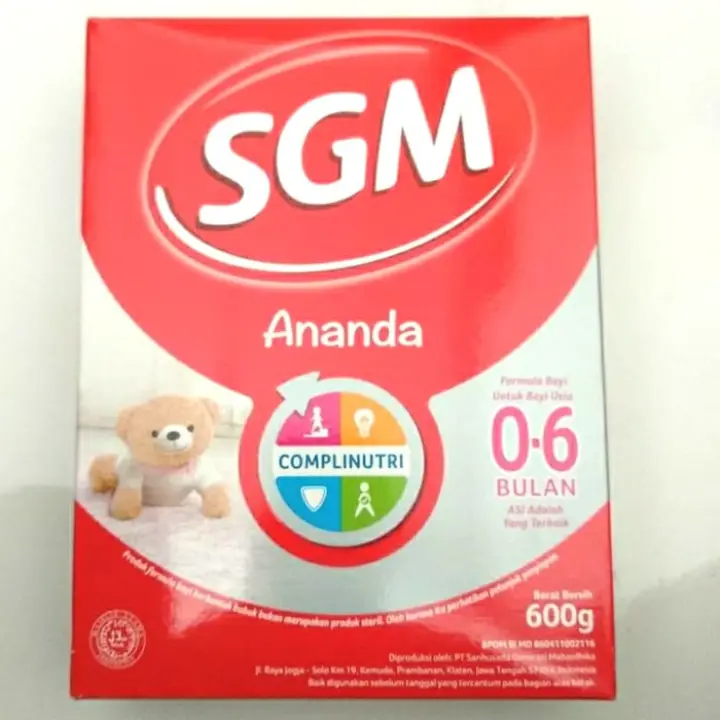 Sgm Ananda 0 6 Bulan Susu Formula Untuk Bayi 600 G Lazada Indonesia
