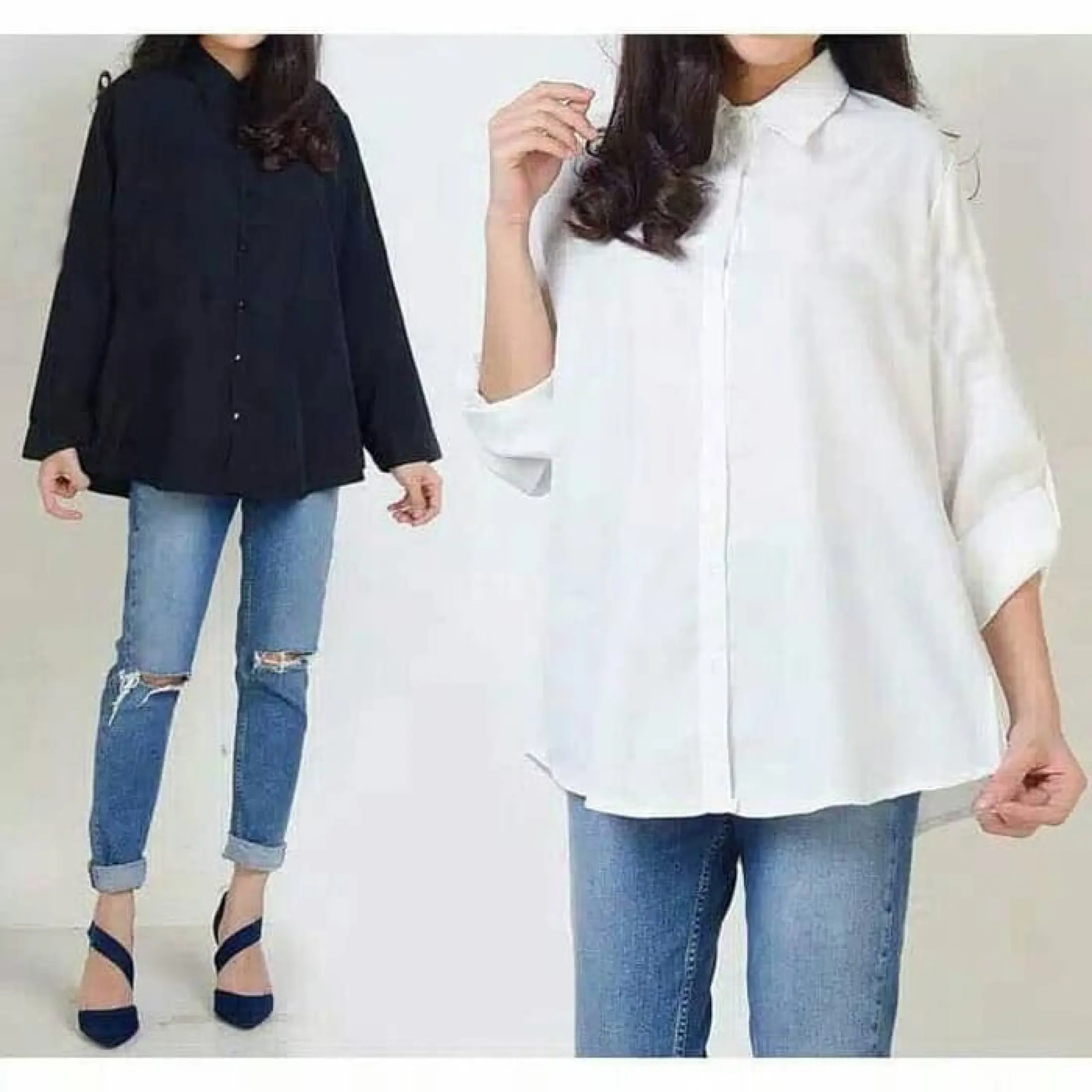 Kemeja Wanita Korean Style Terbaru 2020 Model Cewek Dewasa Keren Atasan Hits Casual Trend Masa Kini Hem Modern Termurah Murah Meriah Distro Kuliah Retro Pantai Korea Kekinian Perempuan Kerja Import Remaja Baju