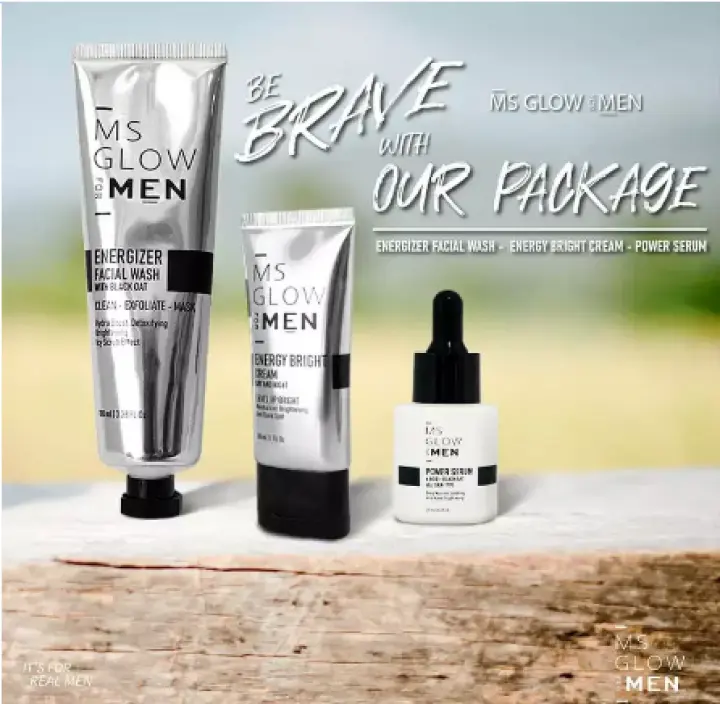 Cod Ms Glow For Men Ms Glow Men Basic Isi 3 Skincare Khusus Pria Paket Perawatan Wajah Pria Ms Glow Man 3in1 Dear Beauty Store Official Lazada Indonesia