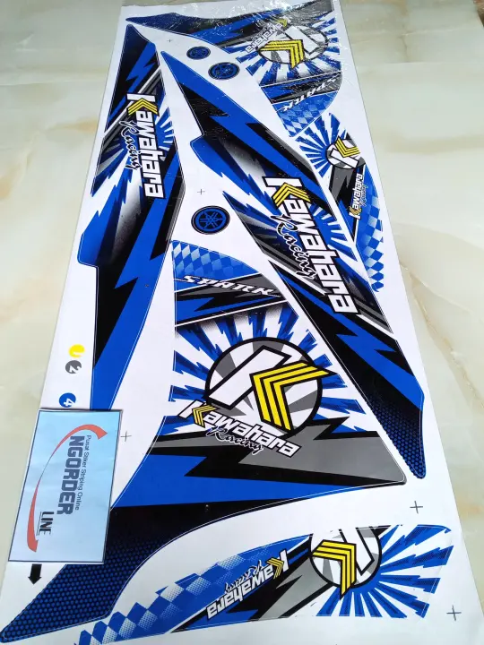 Striping Sticker Lis Variasi Motor Jupiter Mx New 135 Njmx Kawahara Biru Lazada Indonesia