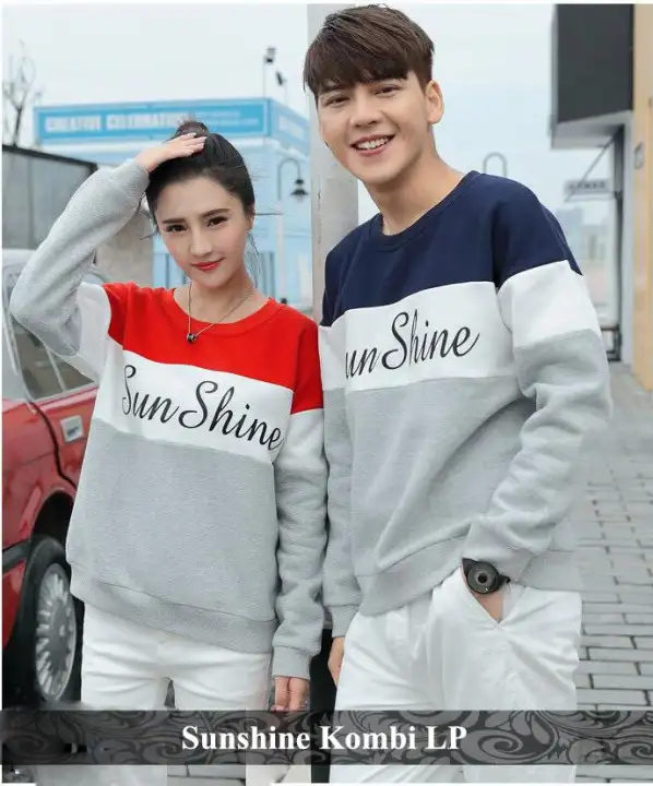 Promo Bajucouple Kaos Model Terbaru Kombinasi Warna Lengan Panjang Sunshine Kombi Lazada Indonesia