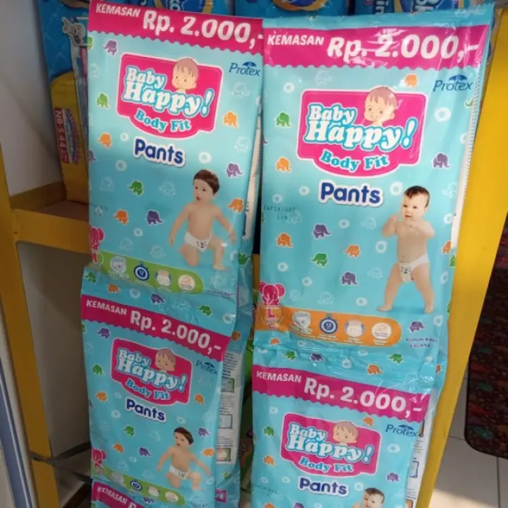 Pampers Popok Diapers Bayi Baby Happy Rencengan isi 6
