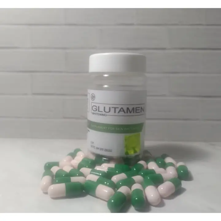 Viral Pemutih Badan Pria Vitamin Glutamen Body Skin Whitening Suplemen Kemasan Baru Glutamen Obat Pemutih