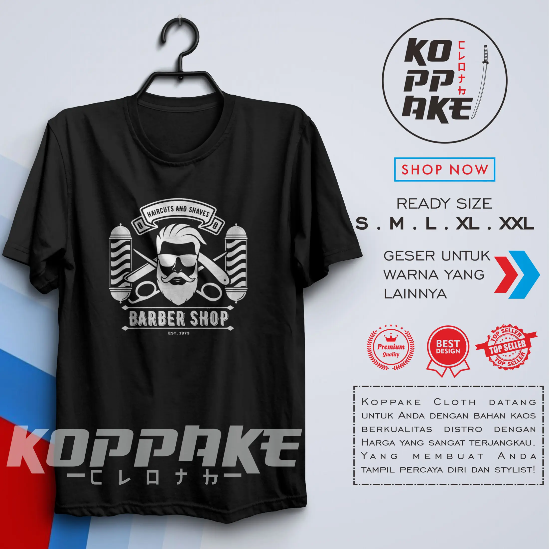 Kaos Barbershop 4 Baju Tukang Cukur Lazada Indonesia