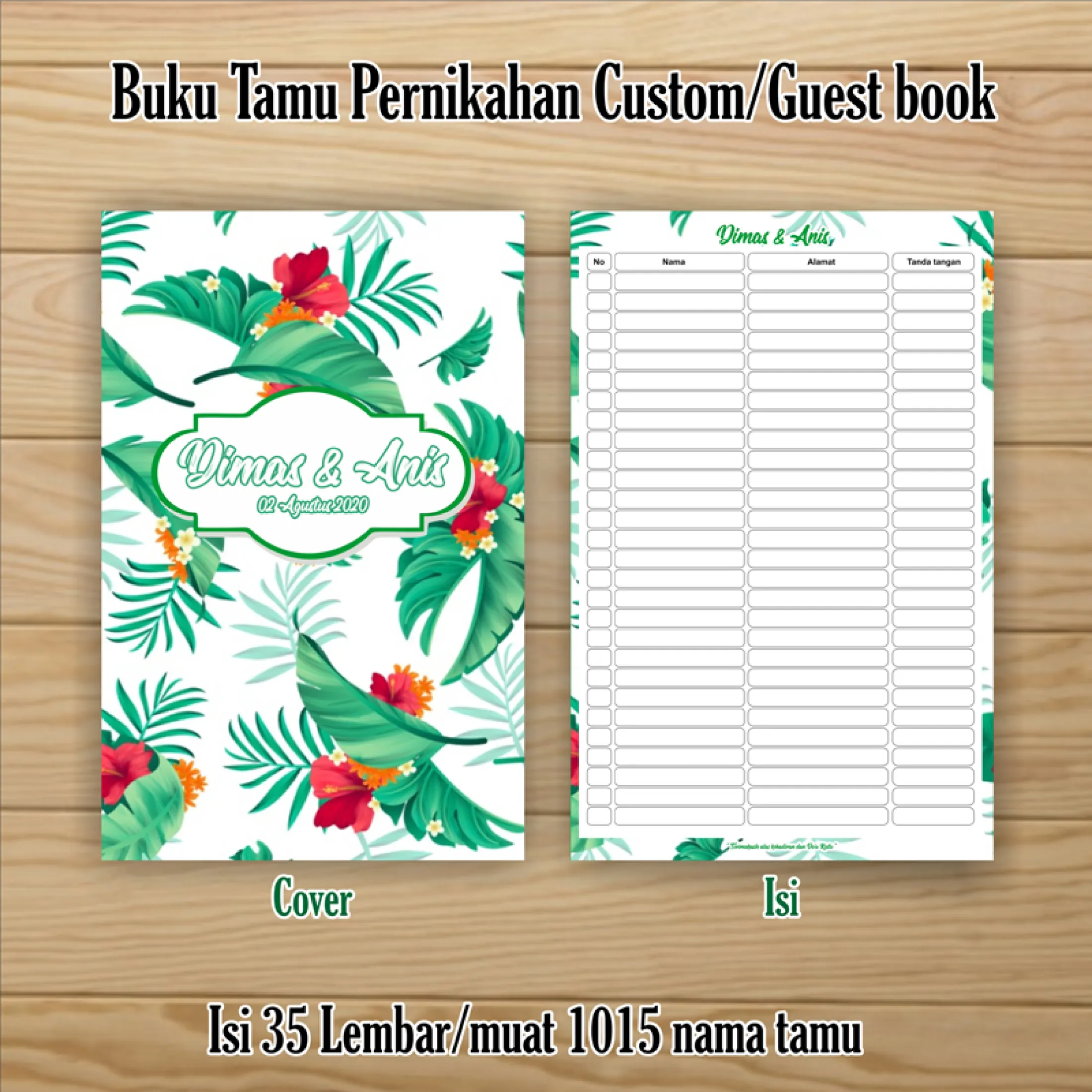 Buku Tamu Pernikahan Custom Lazada Indonesia